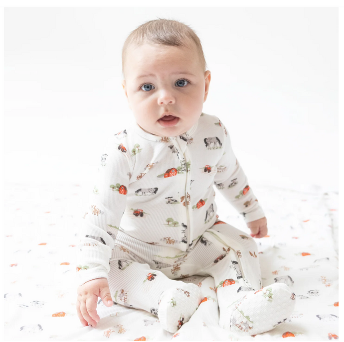 Little Farm- 2 Way Zipper Footie