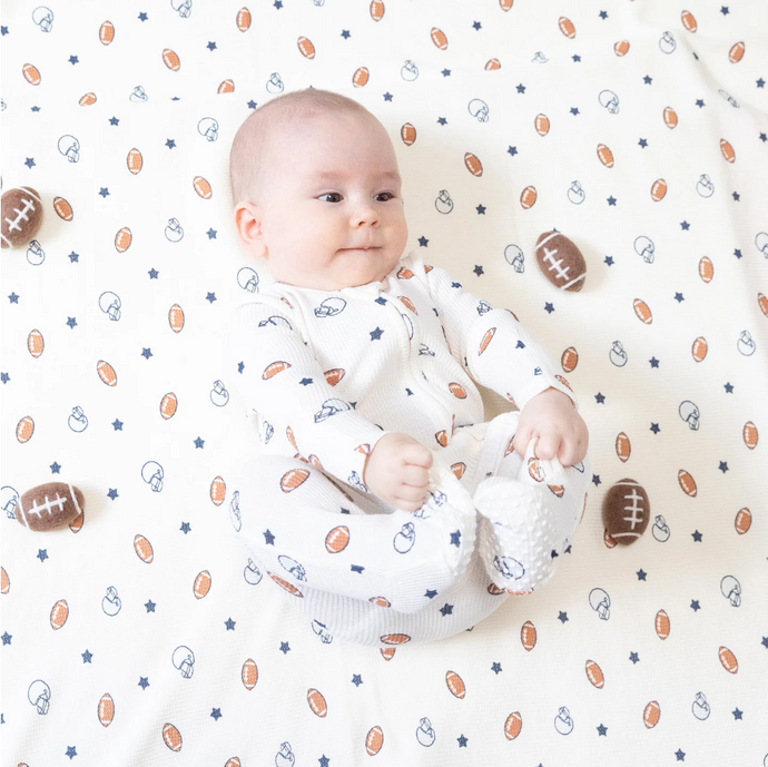 Footballs and Stars -2 Way Zipper