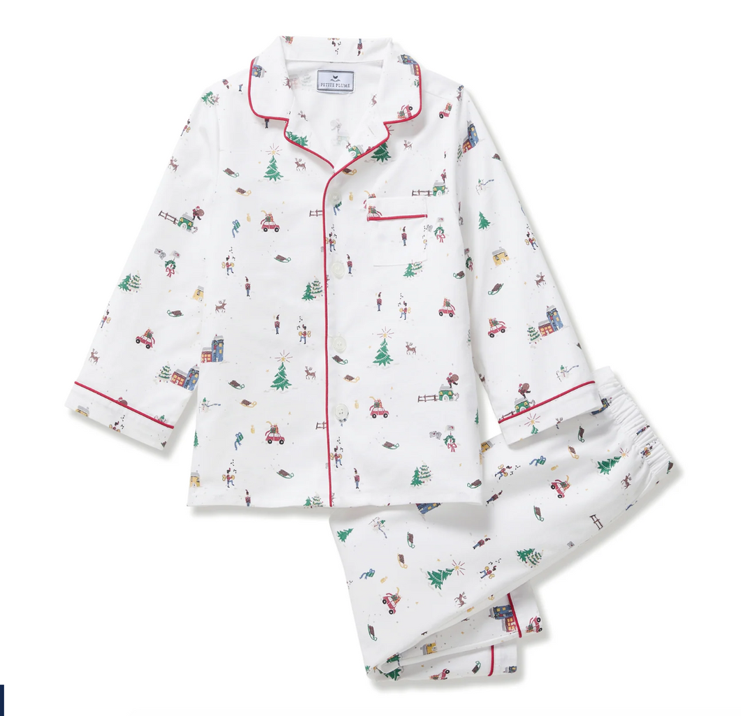 Children's Twill Pajama in Holiday Town