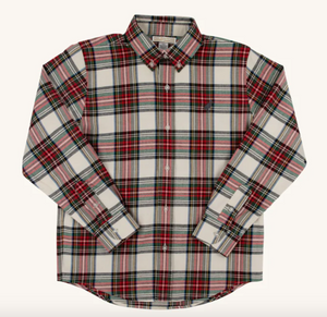 Dean`s List Dress Shirt in Charlie Place Plaid with Grandison Rd Gray Stork
