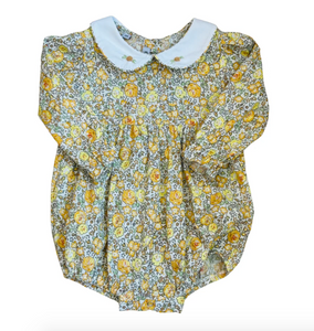 Yellow Floral Long Sleeve Bubble
