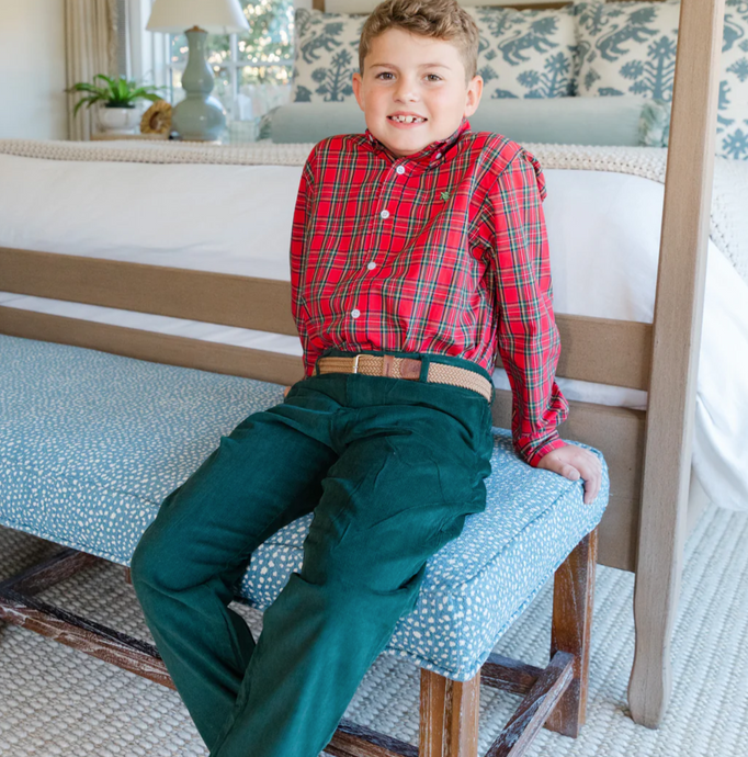 Pant Boy- Forest Corduroy