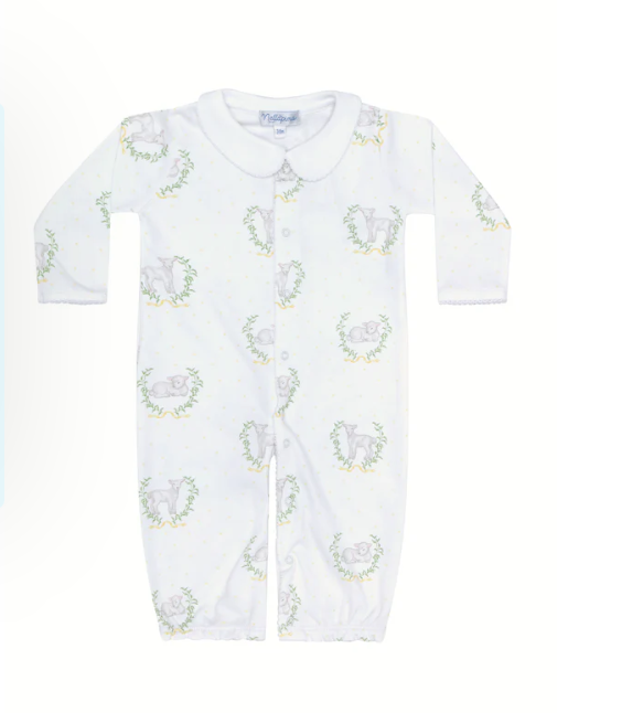 Yellow Lamb Print Converter Gown