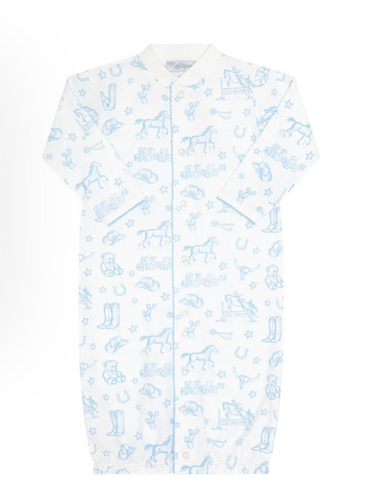Blue Lone Star Toile Converter Gown