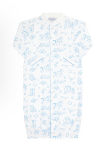 Blue Lone Star Toile Converter Gown