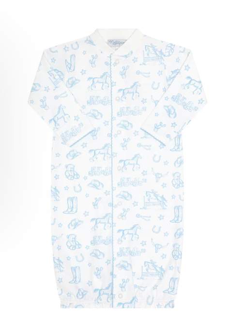 Blue Lone Star Toile Converter Gown