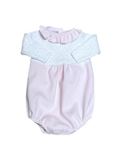 Pink Corduroy Bubble W/ Bitty Dot