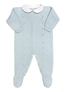 Blue Footie with Baubles