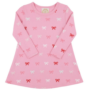 Long Sleeve Polly Play Dress in Bitty Bows