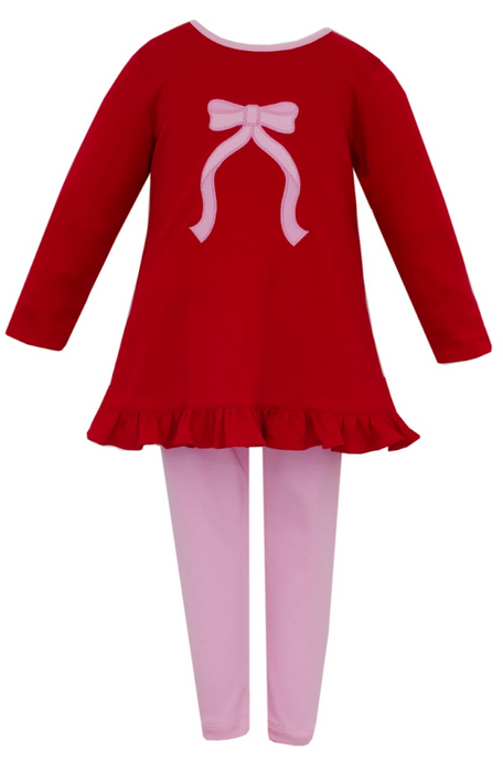 Pink Bow Legging Set