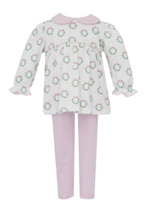 Pink Wreath Legging Set