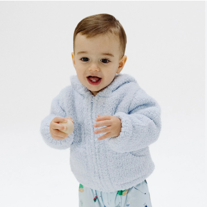 Chenille Hoodie Blue