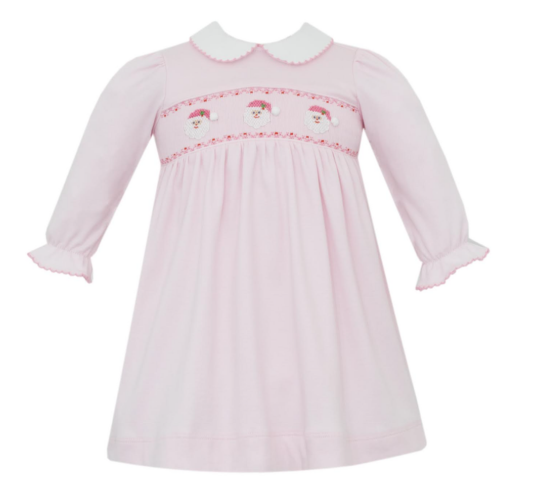 Pink Santa Smocked Dress