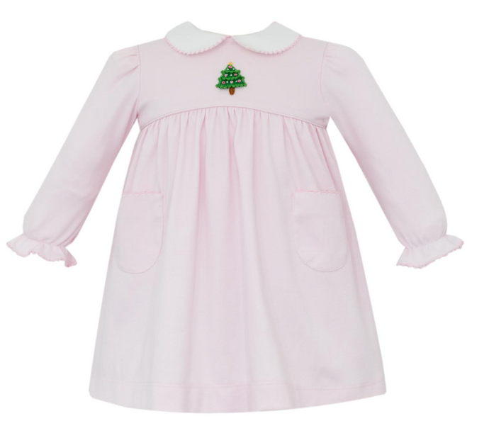 Pink Dress Embroidered Tree