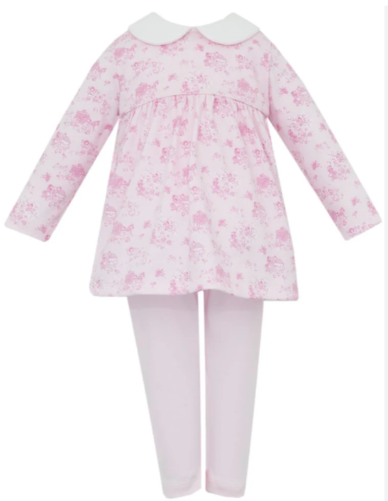 Pink French Toile Legging Set