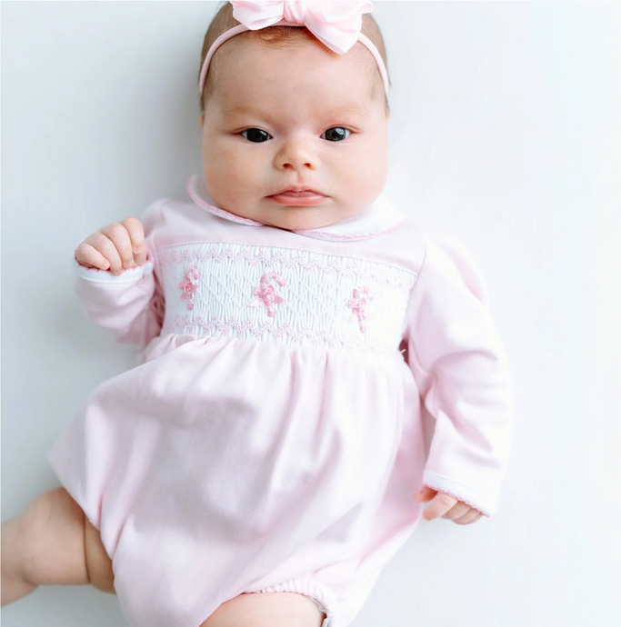 Sweet Peppermint Smocked Bubble