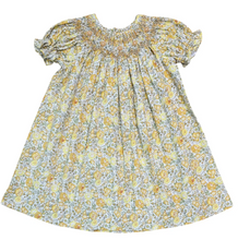 Jacqueline Yellow Floral Smocked Dress