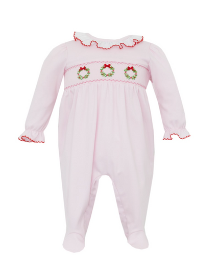 Pink Wreath Footie