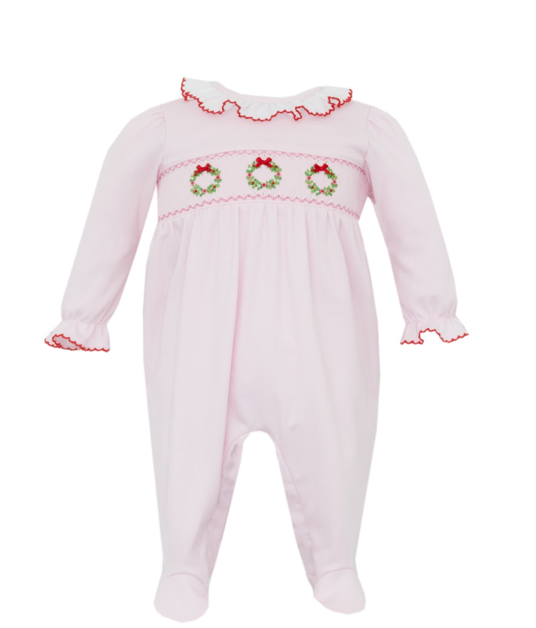 Pink Wreath Footie