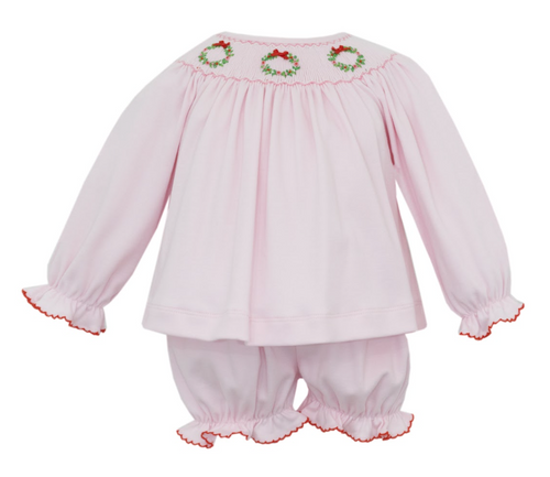 Pink Wreath Bloomer Set