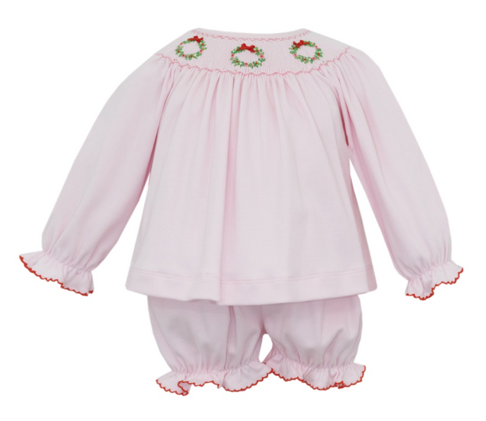 Pink Wreath Bloomer Set
