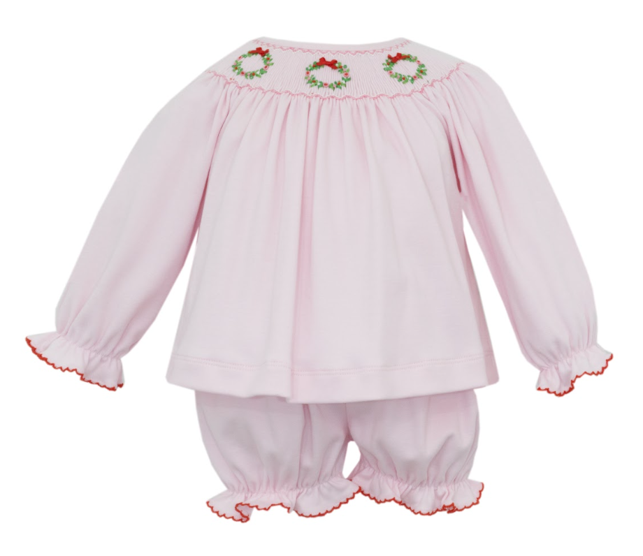 Pink Wreath Bloomer Set