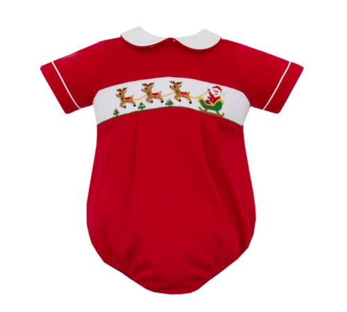 Smocked Santa Boy Bubble