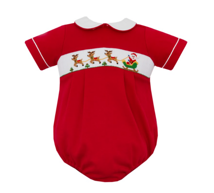 Smocked Santa Boy Bubble