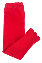 Red Scallop Leggings