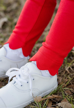 Red Scallop Leggings