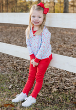 Red Scallop Leggings