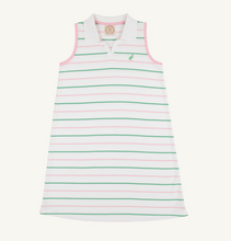 Sleeveless Maude's Polo Dress - Tradd Street Stripe/Pier Party Pink