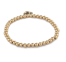 Charm It Gold Bead Stretch Bracelet