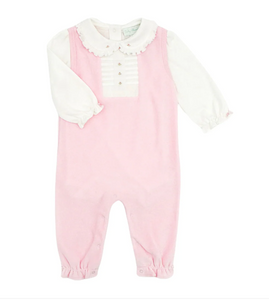 Hearts  2 Way Ruffle Zipper Footie
