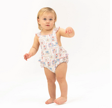Julep's Floral Patchwork Ric Rac Ruffle Sunsuit