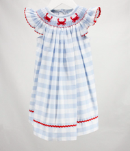Crabs Surrounding My Boat Smocked Zoey Dress