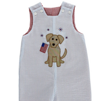 Reversible Jon Jon with Patriotic Pup Applique