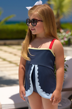 Stratford Scallop Swimsuit - Nantucket Navy/Richmond Red/Beale Street Blue/Lake Worth Yellow