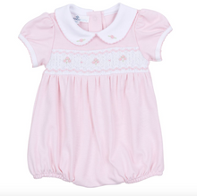 Lillian Smocked Bubble - Pink