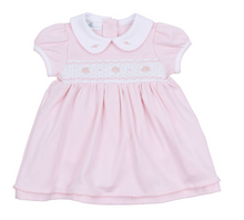 Lillian Smocked Dress with Bloomers - Pink