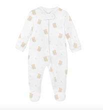 Paws in the Sky Zipper Footie - Blue