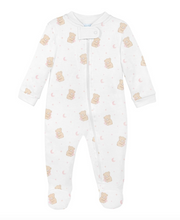 Paws in the Sky Zipper Footie - Pink