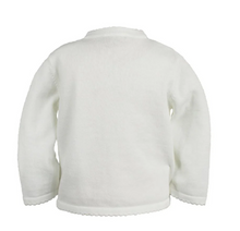 White Scalloped Classic Cardigan
