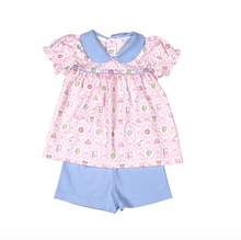 School Time Scalloped Collar Short Set