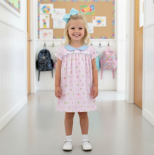 School Time Dress with Scalloped Collar