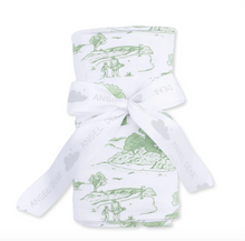 Golf Toile Green Swaddle Blanket