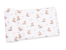 Mini Cowgirl Boots Swaddle Blanket