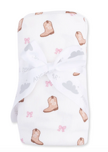 Mini Cowgirl Boots Swaddle Blanket
