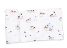 Pointer Pups and Duck Buddies Swaddle Blanket
