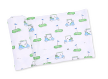 Golf Carts Blue Swaddle Blanket